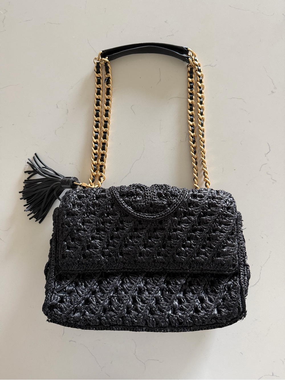 Tory Burch Woven Chain-Handle Shoulder Bag